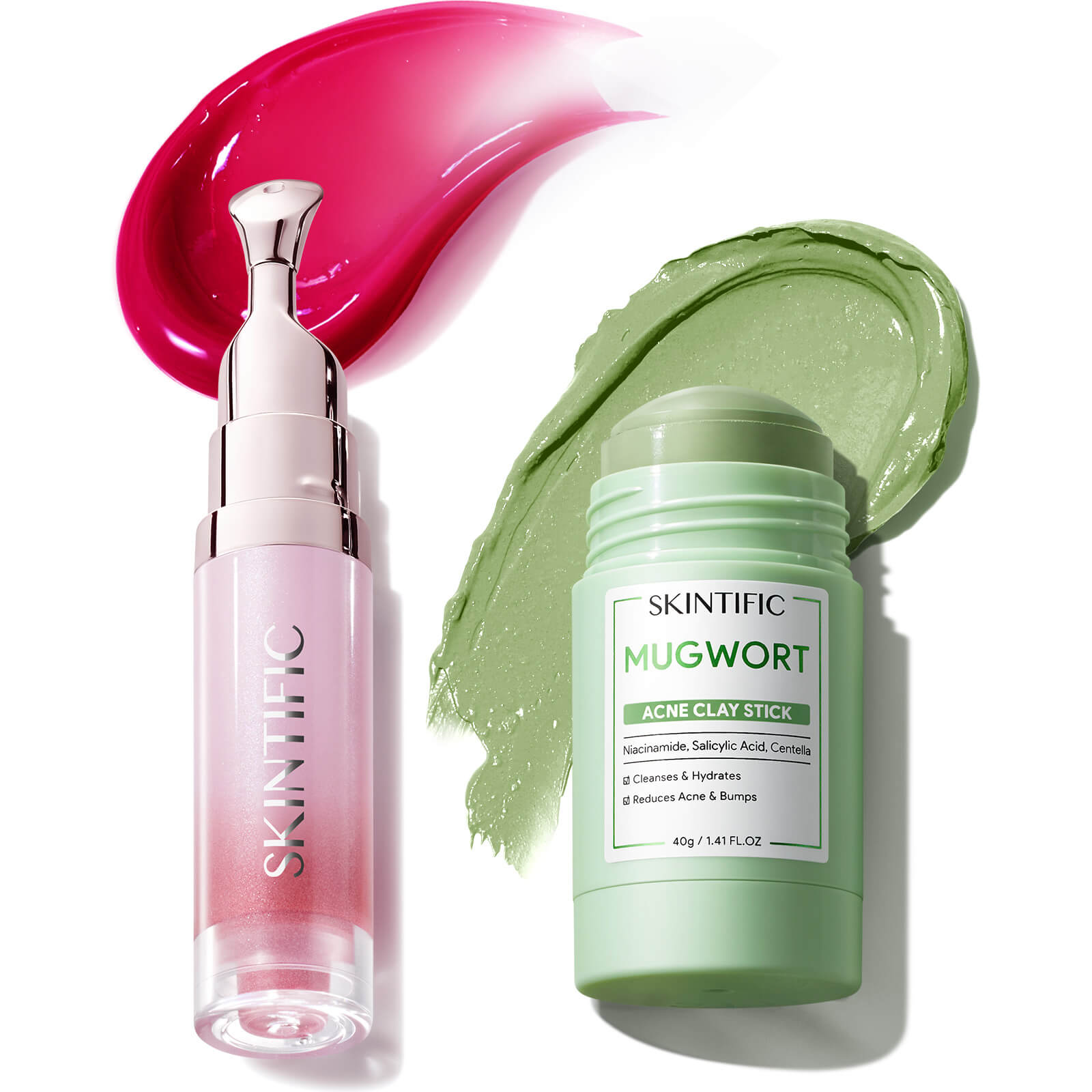 Mugwort Clay Mask & Peptide Lip Serum Set