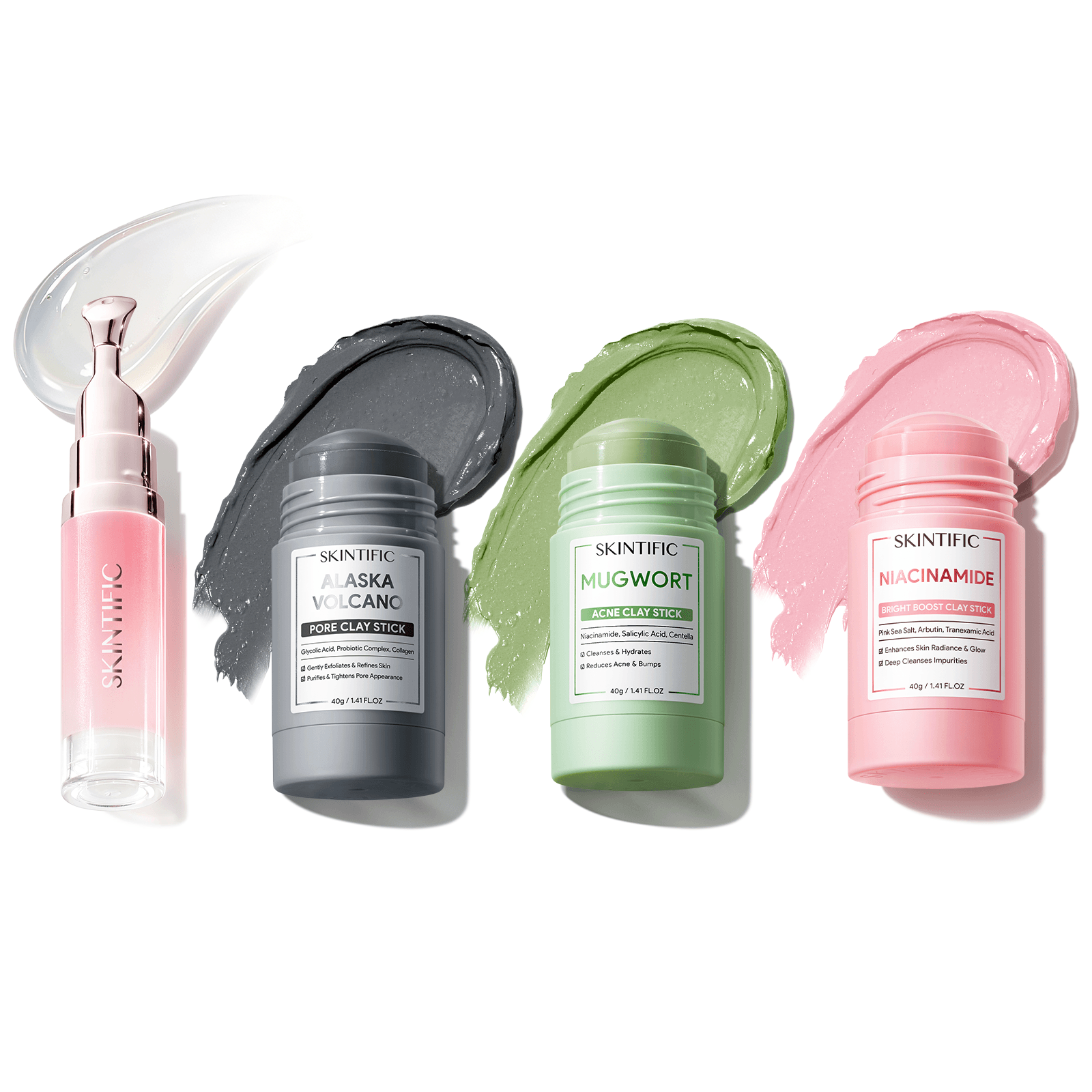 Clay Mask Stick & Peptide Lip Serum Set