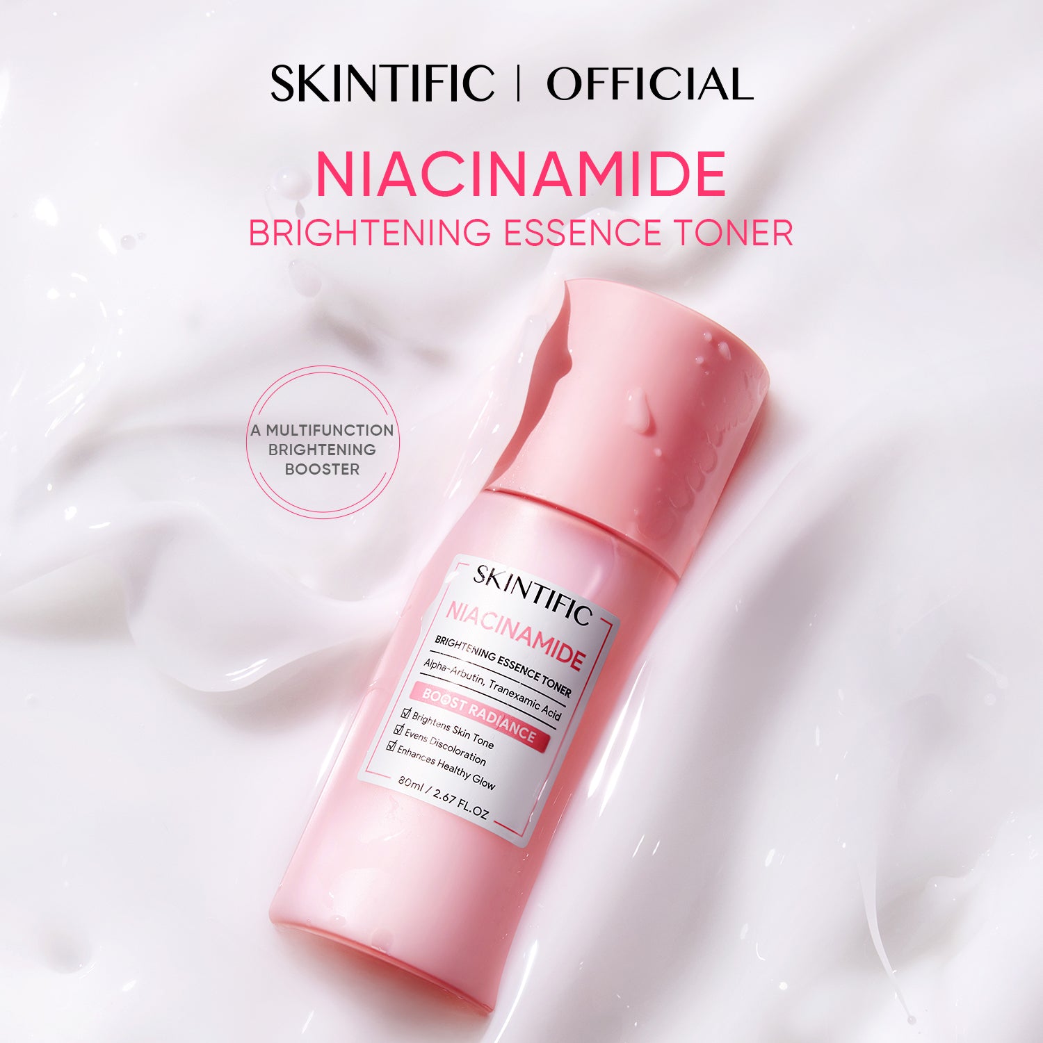 Niacinamide brightening toner texture
