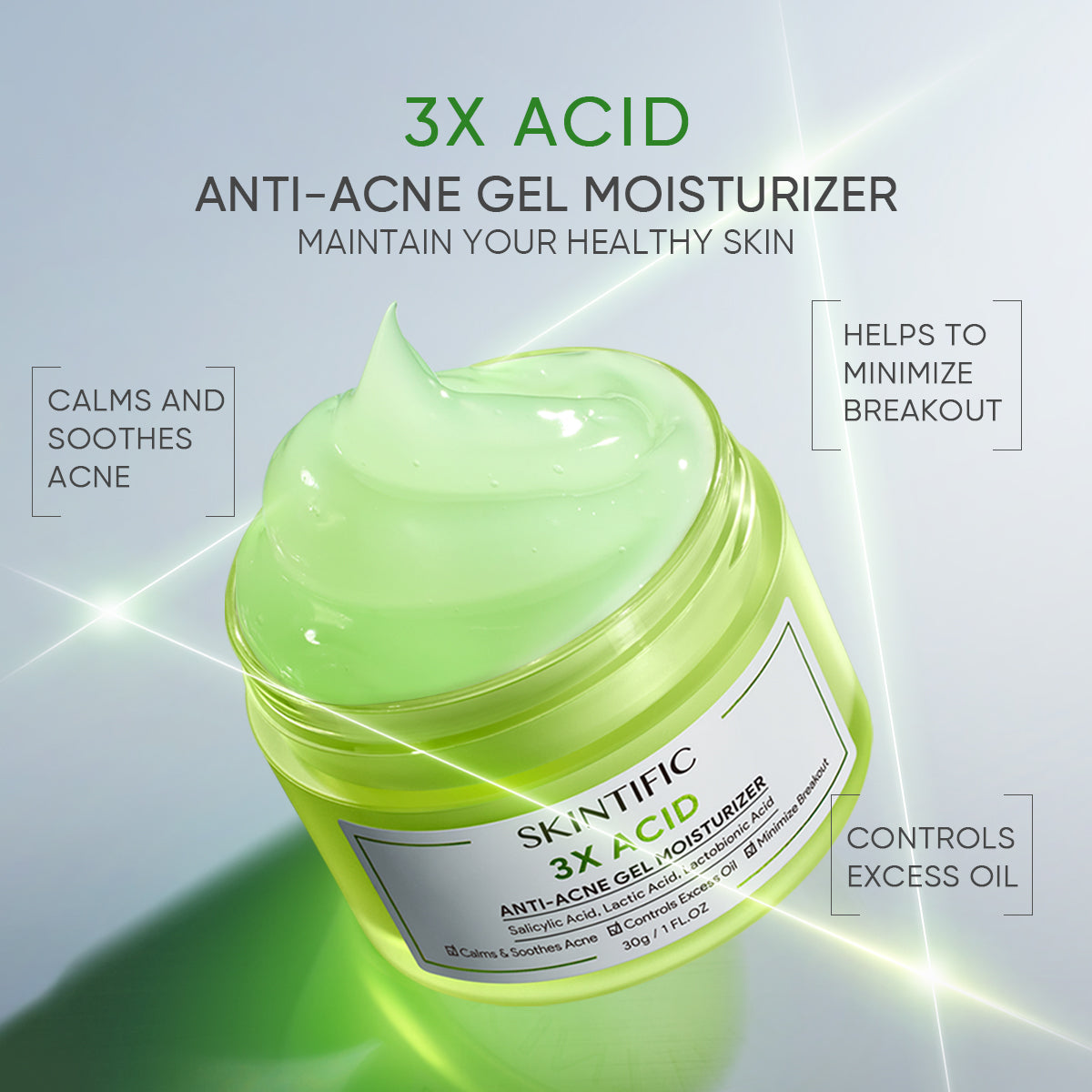 3X Acid Acne-Care Gel Moisturizer