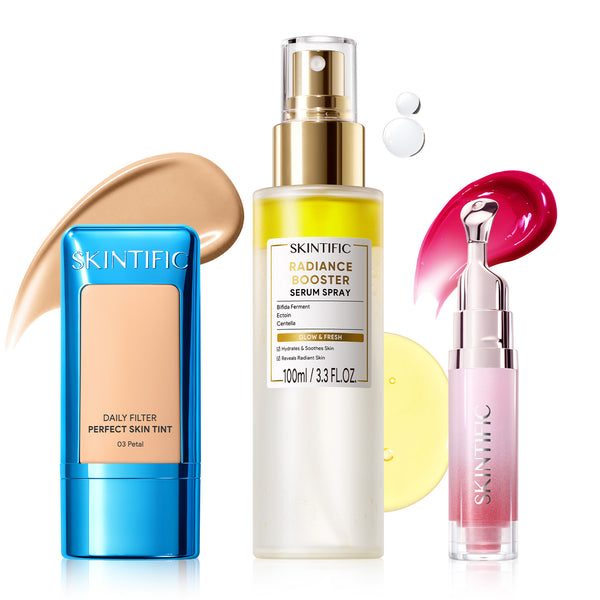 #Skin Tint Color_00 PROCELAIN#Lip Serum Color_Cherry Red