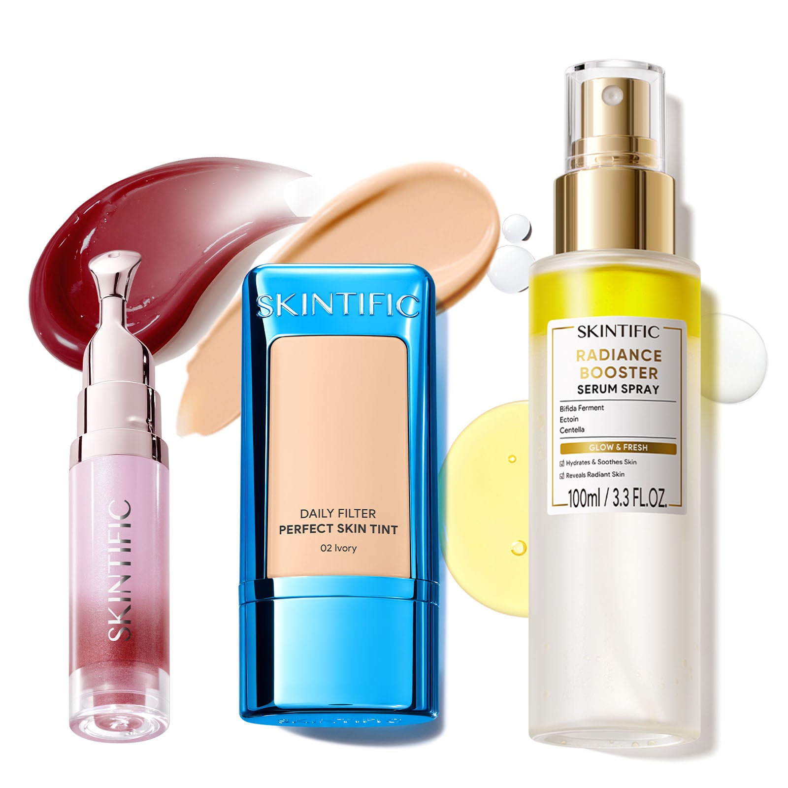 Skin Tint, Glow Serum Spray & Lip Serum Set